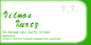 vilmos kurtz business card